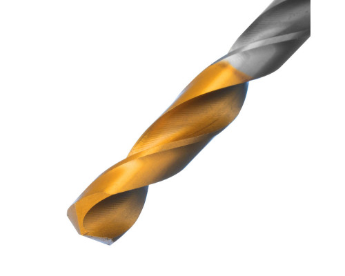 Сверло спиральное по металлу 7,5 x 109 мм, Р6М5, Golden Tip Denzel (718238)