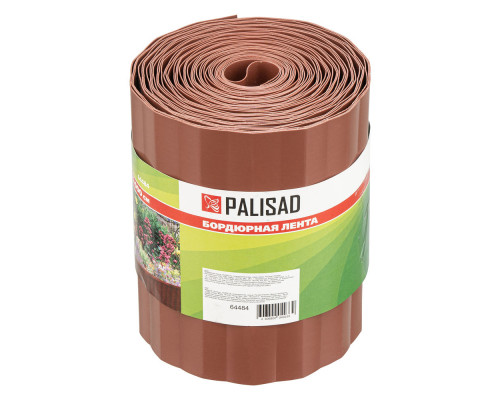 Бордюрная лента, 15 х 900 см, полипропиленовая, коричневая, Palisad (64484)