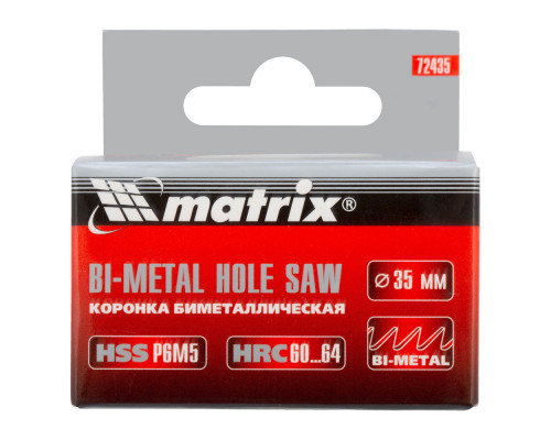 Коронка Bimetal, 35 мм Matrix (72435)