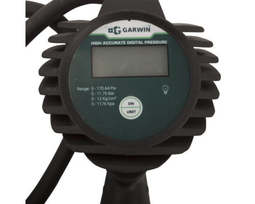 Пистолет для накачки шин с цифровым манометром, 12 бар, GARWIN PRO, 806006-03