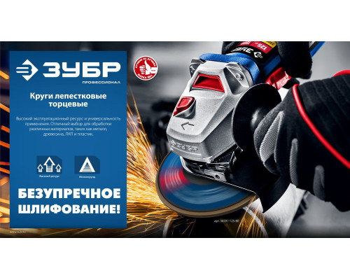 Круг лепестковый торцевой 125?22.2 мм P40 КЛТ ЗУБР 36591-125-40_z01