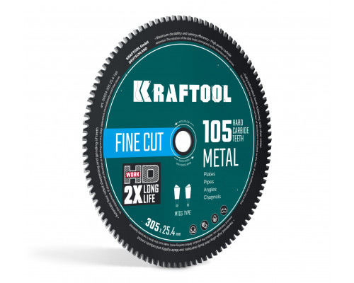 Диск пильный по металлу и стали Metal Cut, 305 х 25.4 мм, 105Т KRAFTOOL 36954-305-25.4-105