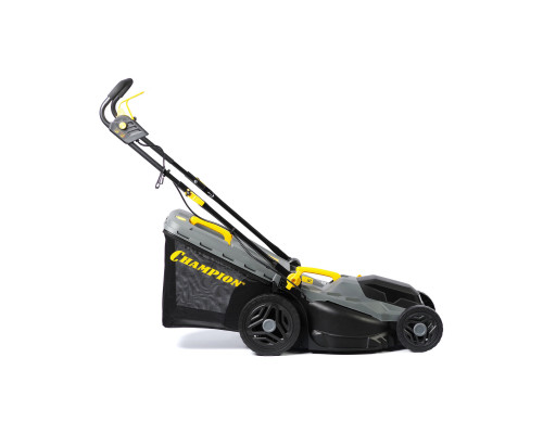 Газонокосилка эл. CHAMPION EM4318 (1,8 кВт пласт.+ткань травосб. 52л ширина 430мм 30-75мм, 12,9кг) (EM4318)