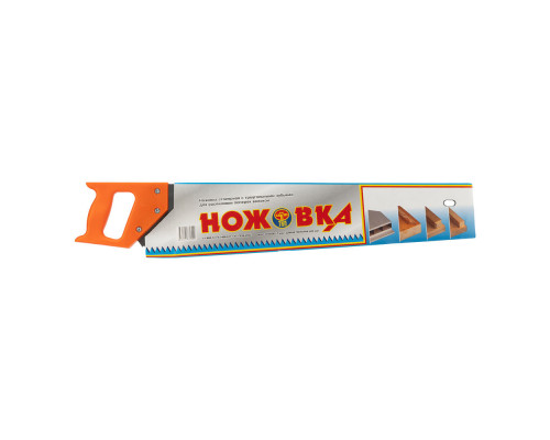 Ножовка по дереву, 600 мм, шаг зубьев 12 мм, пластиковая рукоятка (Ижевск) Россия