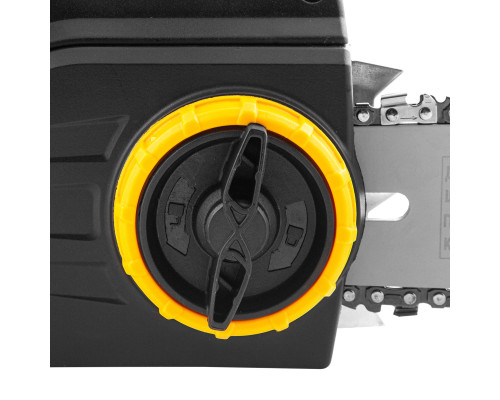 Пила цепная электрическая EDS-2200, 2.2 кВт,продольная, шина 45 см, шаг 3/8, паз 1.3 мм, 62 звена Denzel (95619)