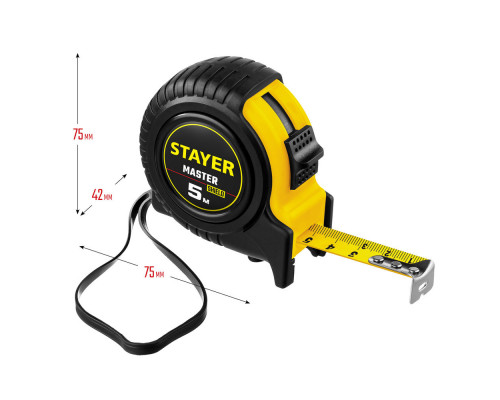 Рулетка 5 м х 19 мм STAYER 34025-05