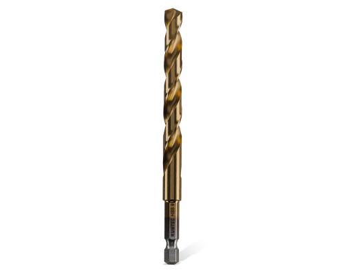 Сверло по металлу Runtec HSS-TiN 9 x 125мм HEX 1/4