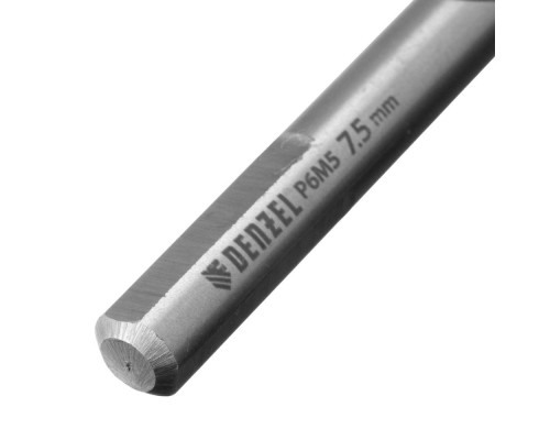 Сверло спиральное по металлу 7,5 x 109 мм, Р6М5, Golden Tip Denzel (718238)
