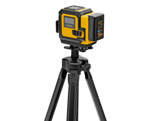 Лазерный уровень мультипризменный DLV-360-3T, 30 м, зеленый луч, Li-Ion 2,4 Aч, штатив // Denzel (350805)