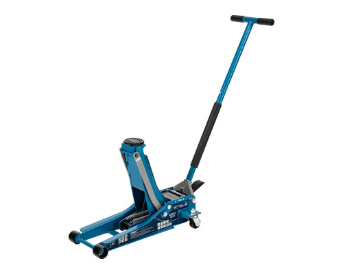 Домкрат гидравлический подкатной 3 т, быстрый подъем, Low profile quick lift, 75-505 мм, профессиональный STELS