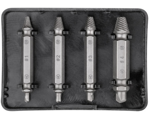 Набор экстракторов двусторонних Профи, сталь S2, 4 шт. (36452)