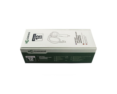 Пистолет для накачки шин с цифровым манометром, 12 бар, GARWIN PRO, 806006-03