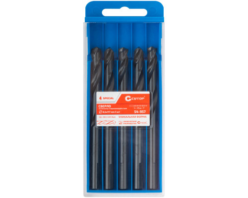 Сверло по металлу Cutop Special, HSS-G, 8,5 х 117/67 мм (5 шт) (54-957)