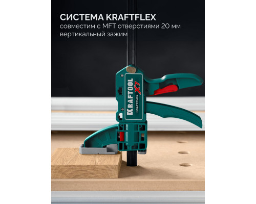 Многофункциональная быстрозажимная струбцина KRAFTFLEX X7 450, 450 х 85 мм KRAFTOOL 32777-450