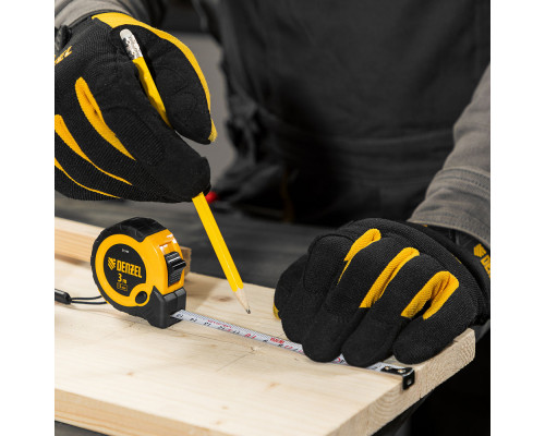 Рулетка 3м х 13мм, двухкомп. корпус, кнопка-пауза Denzel