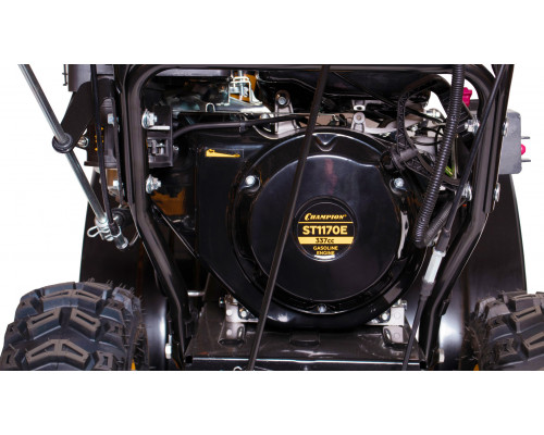 Снегоотбрасыватель CHAMPION ST1170E ( PRO, 11лс70см 6F/2R колеса6,5л 121кг эл.стартер, фара,обогрев (ST1170E)