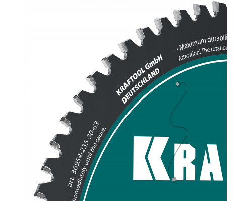 Диск пильный по металлу и стали Metal Cut, 235 х 30 мм, 63Т KRAFTOOL 36954-235-30-63