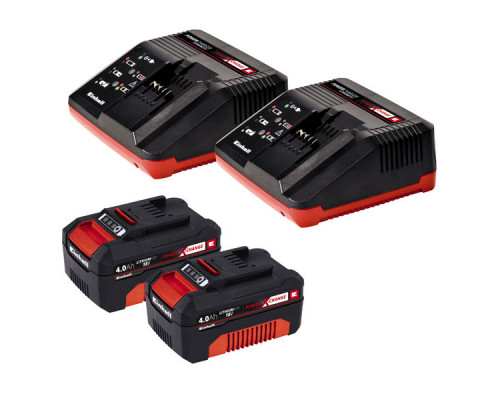 Газонокосилка акк Einhell PXC GE-CM 43 Li M, 2х18B,BL,2х4.0Ач,2xЗУ,43см,63л,мульчирование (3413130)