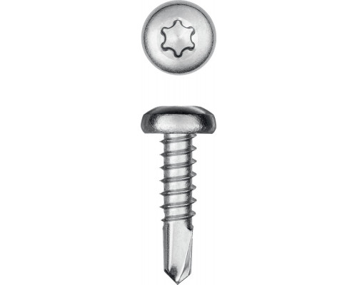 Саморез нержавеющий 13?3.5 мм DS-P А2 сверло полукруглая головка ТХ15 1000 шт KRAFTOOL 300931-35-013