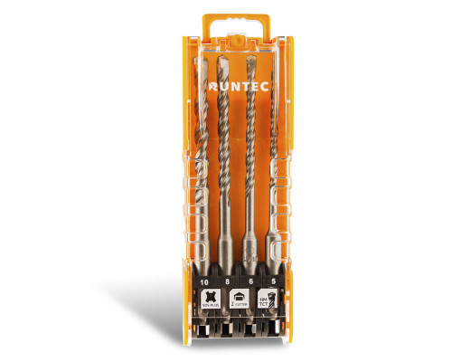 Набор буров по бетону SDS-Plus Runtec 2 Cutter 5, 6, 8, 10 x 160 мм, 4 предмета RUNTEC RT-RD2XN160