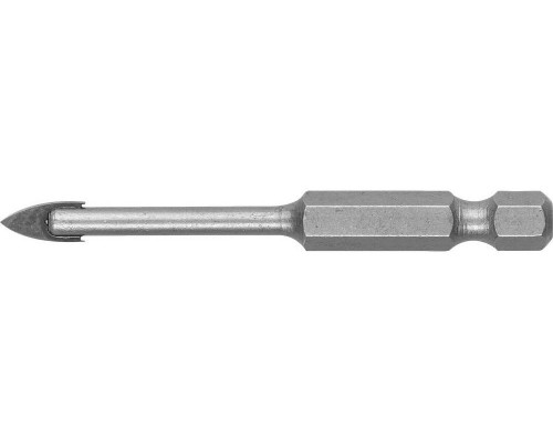 Сверло по стеклу и кафелю 5 мм, 2-х кромка, HEX 1/4 ЗУБР 29840-05