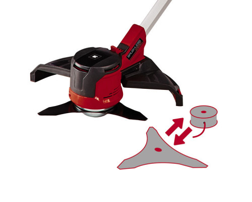 Коса аккумуляторная Einhell PXC AGILLO 36/255, 2х18В,BL,нож+леска,вел.рукоятка,без АКК и ЗУ (3411320)