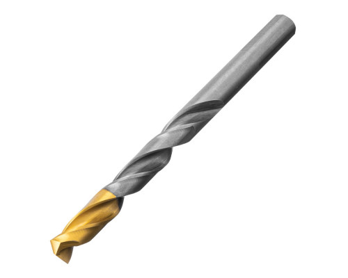 Набор сверл по металлу, 1-10 мм, Р6М5-TiN, Golden Tip, 10 шт Denzel (723001)