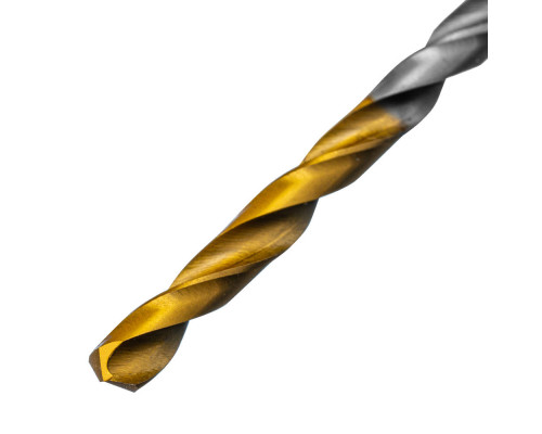 Сверло спиральное по металлу 3,5 x 70 мм, Р6М5, Golden Tip , 2шт. Denzel (718227)