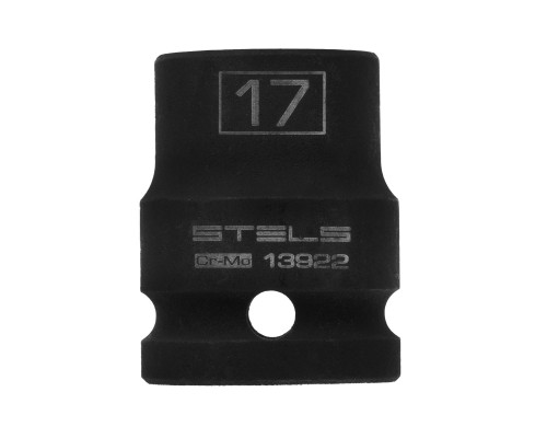 Головка ударная шестигранная, 17 мм, 1/2, CrMo Stels