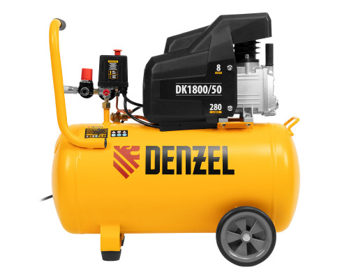 Компрессор воздушный DK1800/50, Х-PRO 1.8 кВт, 280л/мин, 50л Denzel (58068)