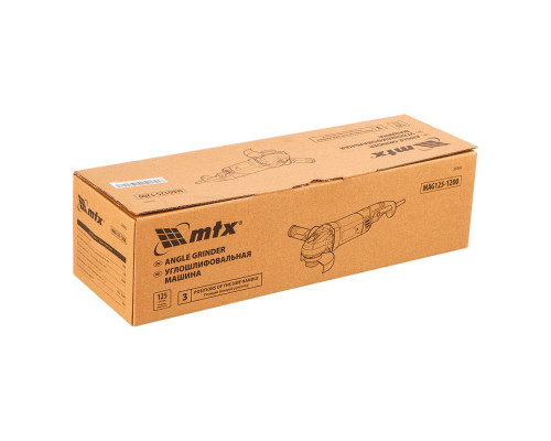 Машина шлифовальная угловая MAG125-1200, 1200 Вт, 125 мм, 12000 об/мин MTX (26982)