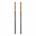 Сверло спиральное по металлу 2 x 49 мм, Р6М5, Golden Tip , 2шт. Denzel (718223)