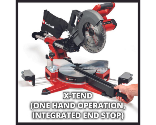 Пила торцовочная акк.Einhell PXC TE-SM 36/10 L Li 2x18В,254х30мм,пропил 340х85мм,лазер,без АКК и ЗУ (4300885)