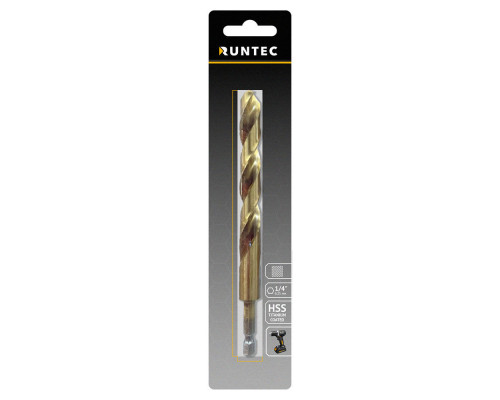 Сверло по металлу Runtec HSS-TiN 10 x 133мм HEX 1/4