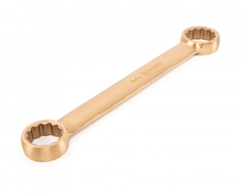 Ключ гаечный накидной двусторонний плоский 16х18 искробезопасный сплав BeCu 153A-1618, HORTZ