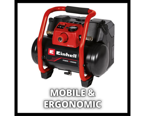Компрессор аккумуляторный Einhell PXC TE-AC 36/150 Li OF, 2x18В,150л/мин,6л,без АКК и ЗУ (4020415)