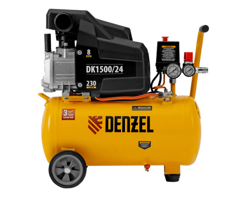 Компрессор воздушный DK1500/24, Х-PRO 1.5 кВт, 230 л/мин, 24 л Denzel (58063)