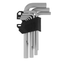 Набор ключей имбусовых, HEX, 2-12 мм, CrV, 9 шт. Сибртех