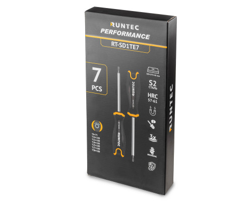 Набор отверток S2 TORX в ложементе EVA, 7 предметов RUNTEC RT-SD1TE7