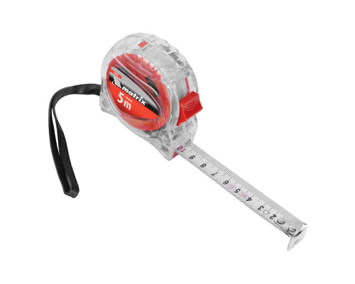 Рулетка Crystal,5 м х 19 мм,корпус из поликарбоната Matrix