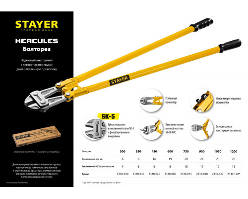 Болторез 600 мм Hercules STAYER 2330-060