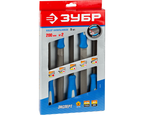 Набор напильников 200 мм 5 предм Профессионал ЗУБР 16651-20-H5