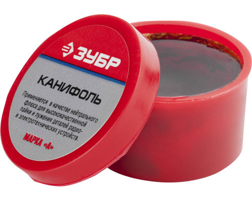Флюс Канифоль ВС 20 г для паяльных работ ЗУБР 55470-020