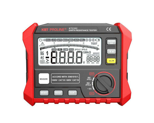 Измеритель сопротивления заземления цифровой KT 2302 серия PROLINE (КВТ) (87240)