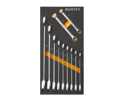RUNTEC RT-HT313STD-7G Тележка инструментальная 7 полочная Standart серая с комплектом инструмента, 313 предметов (RT-HT313STD-7G)