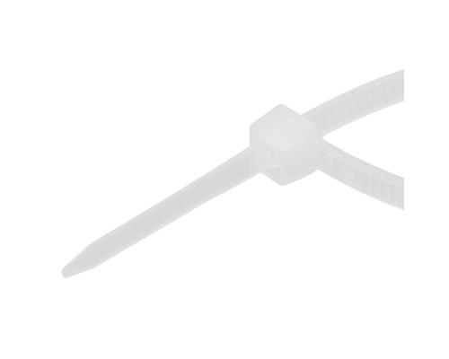 Хомуты, 200 x 4.8 мм, пластиковые, белые, 100 шт Сибртех (45534)