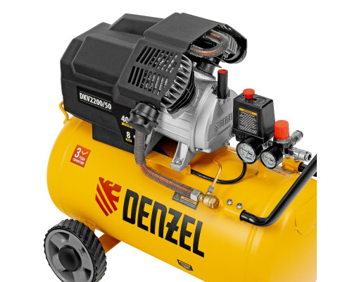 Компрессор воздушный DKV2200/50, Х-PRO 2.2 кВт, 400 л/мин, 50 л Denzel (58083)