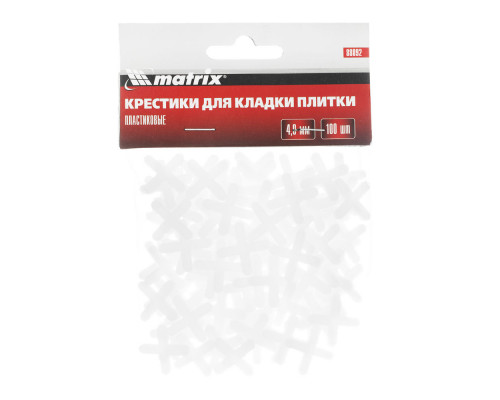 Крестики, 4.0 мм, для кладки плитки, 100 шт Matrix (88092)