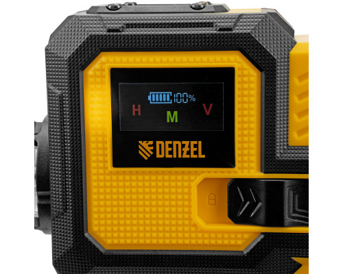 Лазерный уровень мультипризменный DLV-360-3T, 30 м, зеленый луч, Li-Ion 2,4 Aч, штатив // Denzel (350805)
