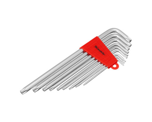 Набор ключей имбусовых Torx , 9 шт, T10-T50, CrV, экстра-длинные с сатинированным покрытием Matrix